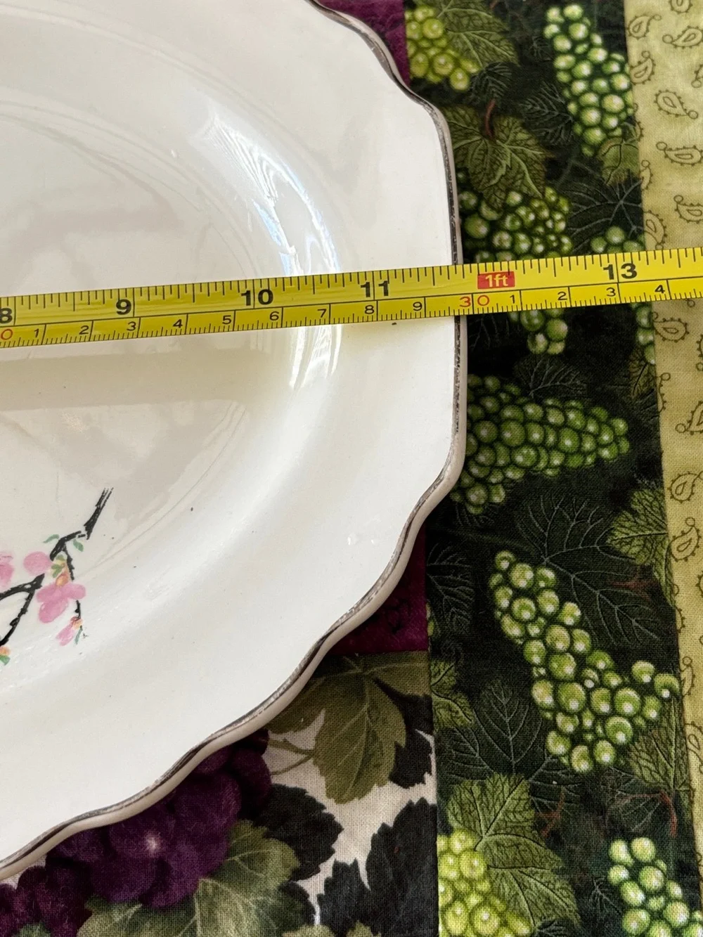 Vintage 1940s Peach Blossom Serving Platter by W.S. George
